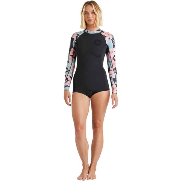 2024 Billabong Womens Spring Fever Natural 2mm Long Sleeve Springsuit ABJW400130 - Nights In Paradise